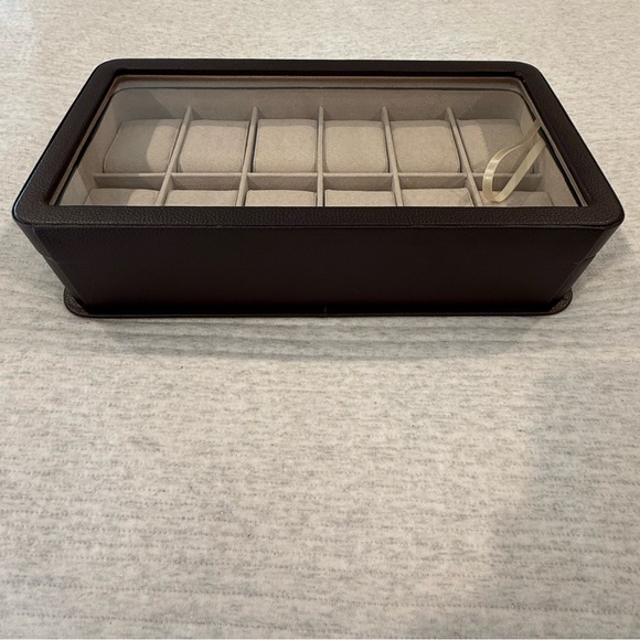 Brown 12 Slot Watch Box - Picture 8 of 11